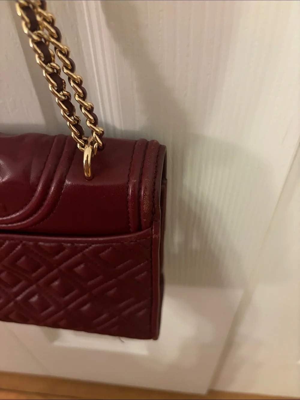 Tory Burch Burgundy Flemming Bag